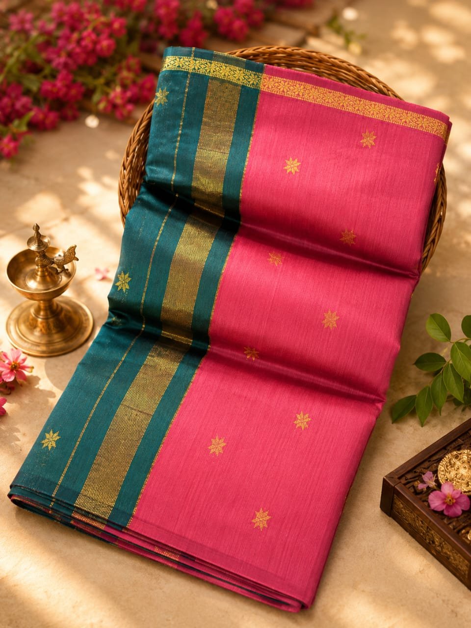 Maheshwari Cotton Zari Saree